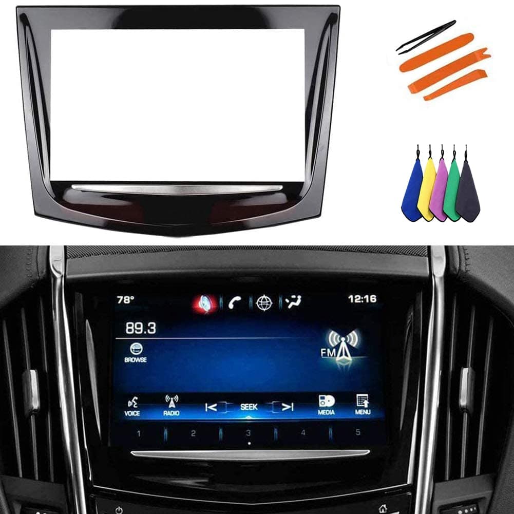 Homeyi Replacement CUE Touch Screen Display with Trim Removal Tool Kit - Fits Cadillac 2013 2014 2015 2016 2017 ATS Escalade SRX XTS CTS CTS-V Replaces Screens For 22980208, 22986276
