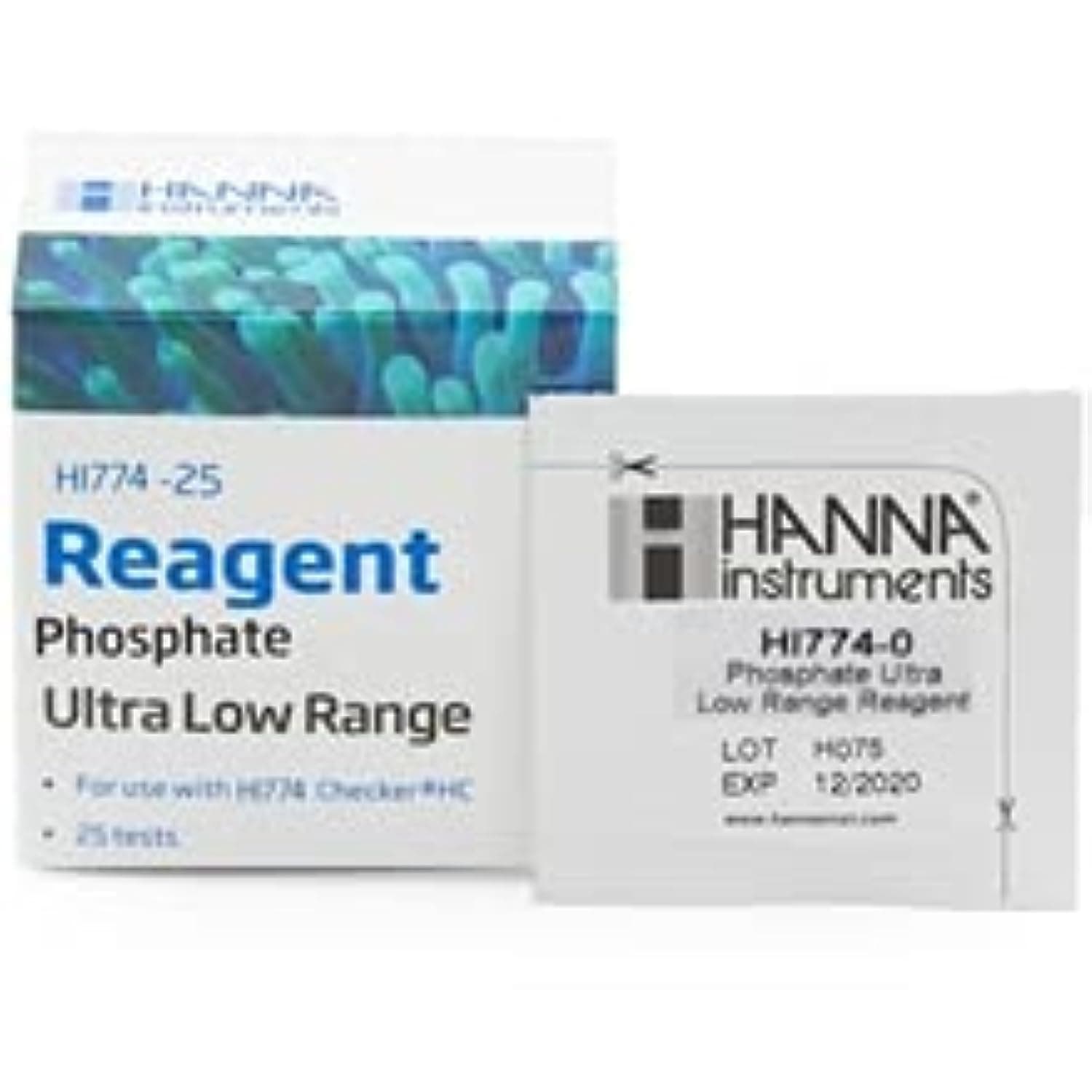 HI774-25 Phosphate Ultra Low Range Checker HC Reagents (2 Set - 50 Tests)