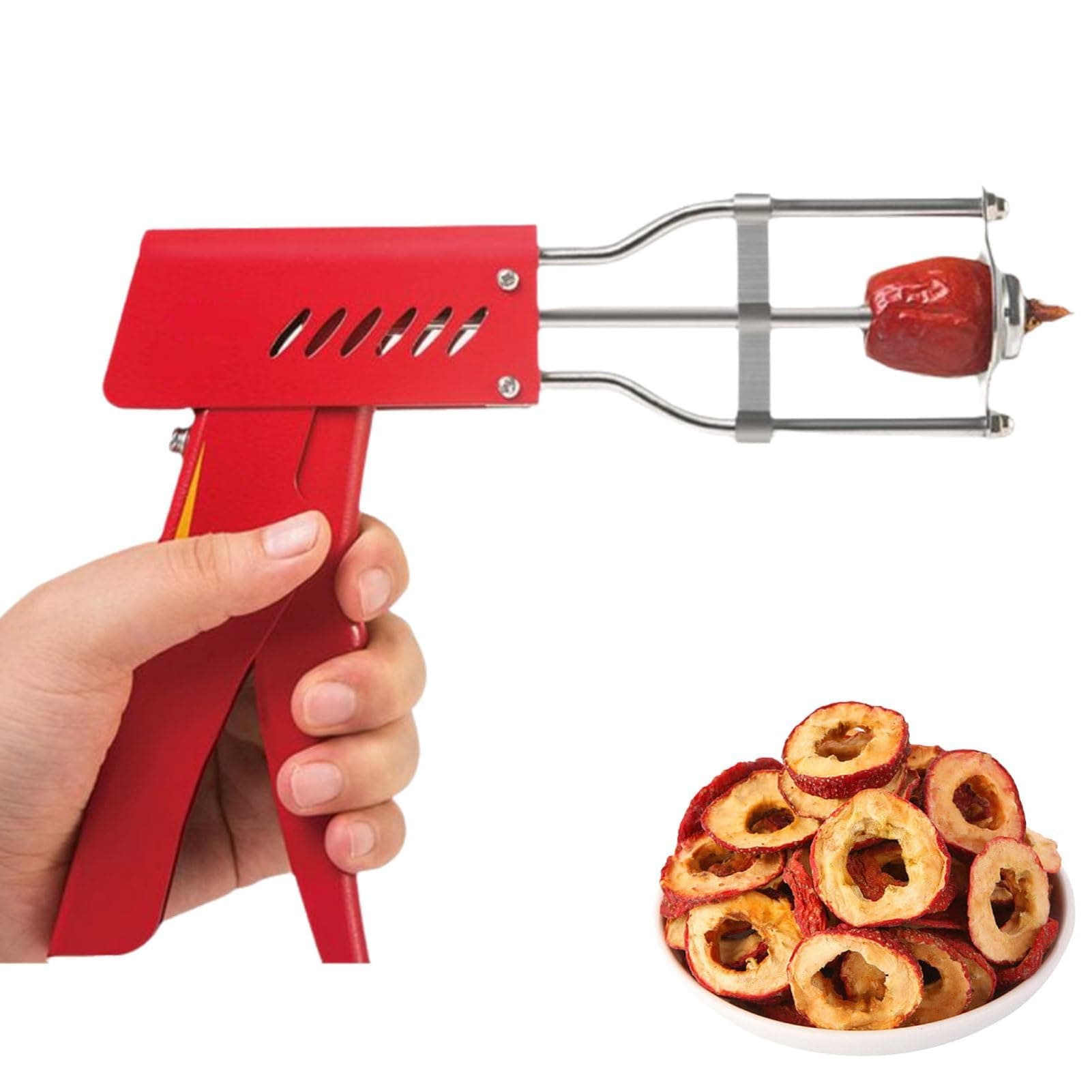 YZRDCXM Stainless Steel Fruit Corer,Red Date Pitter Remover Tool,Portable Cherry Corer with Replaceable Molds,Remover Tool Multifunctional Handheld Dates Pitter for Home Use, Kitchen Tool