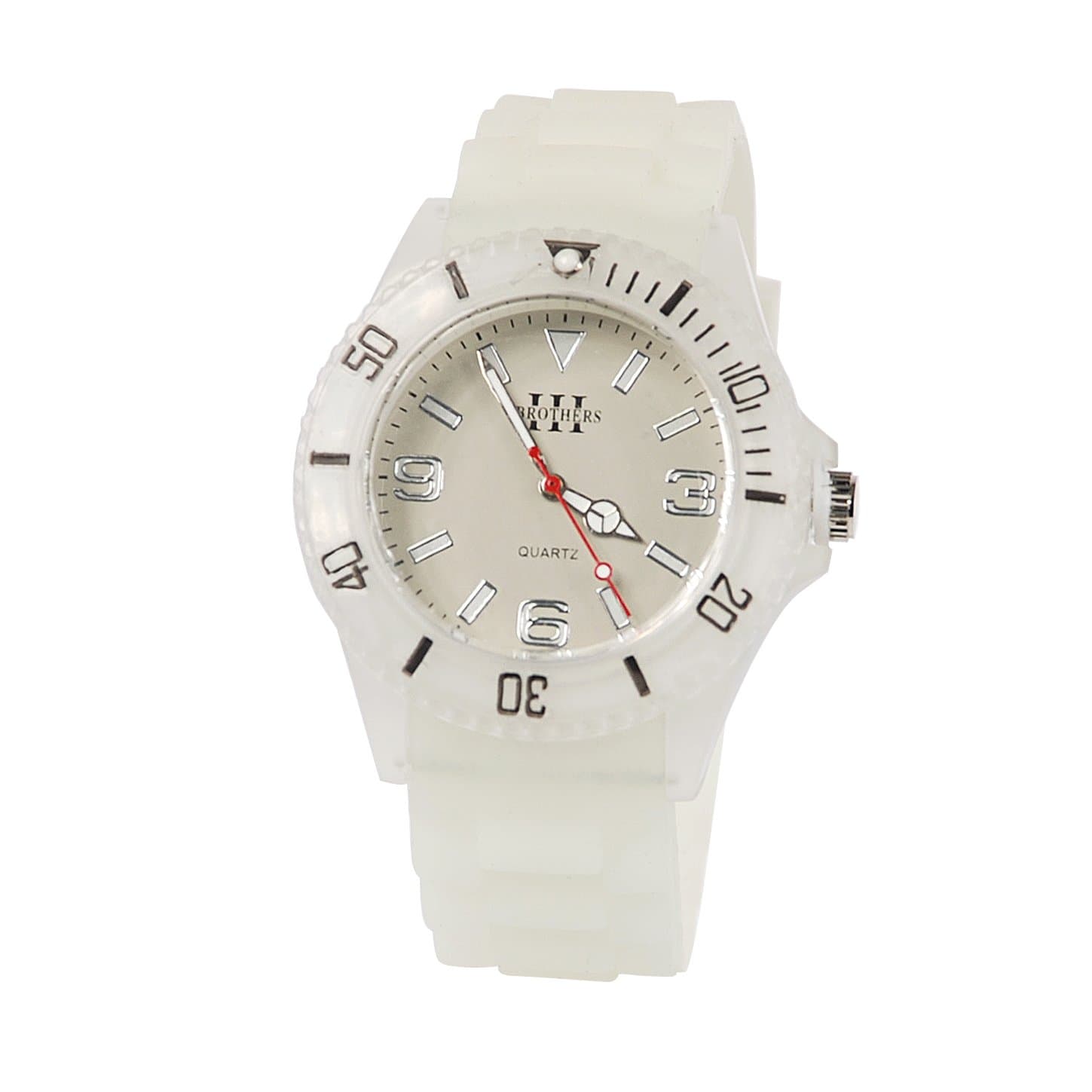 Neon White Silicone Glow in The Dark Watch