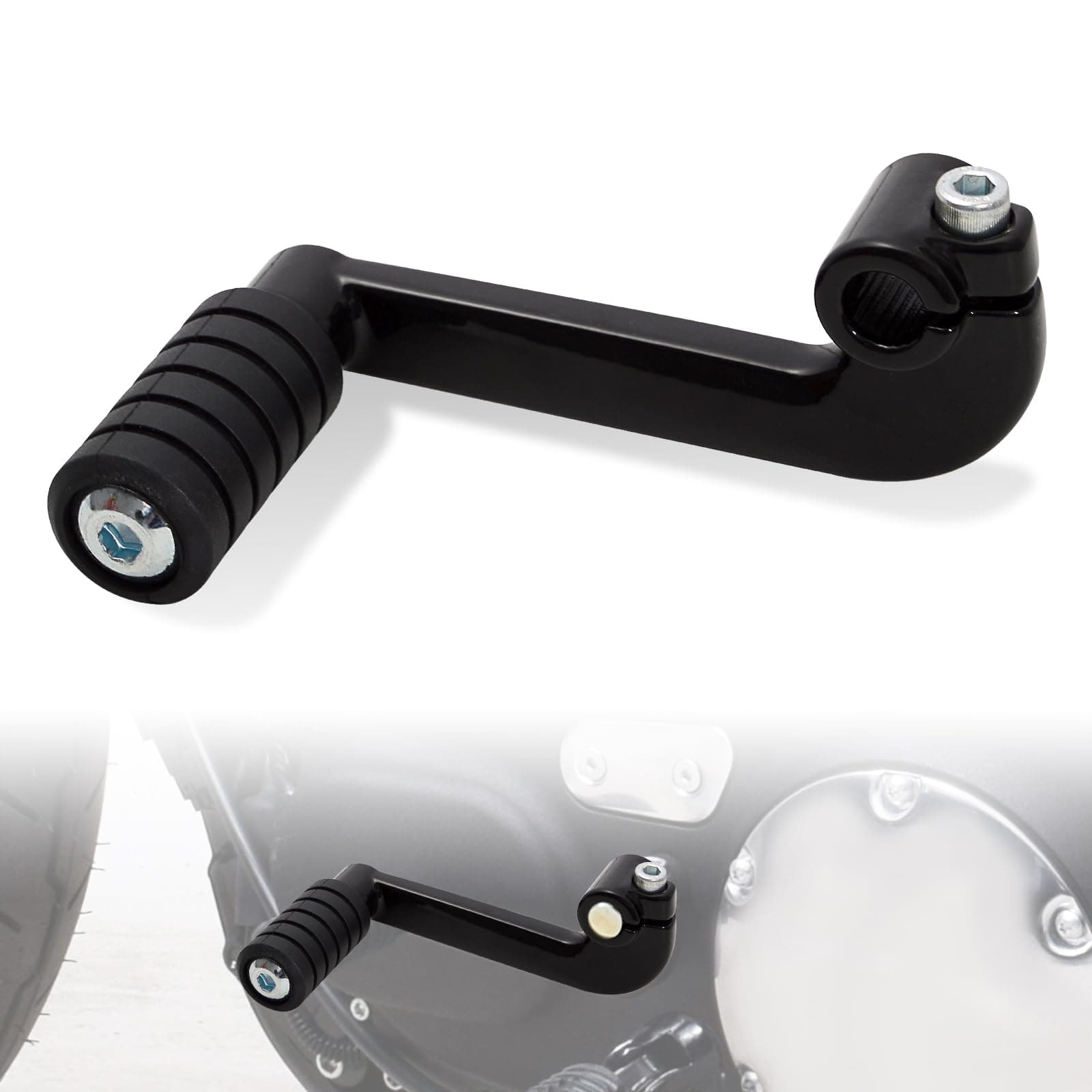 Shift Lever + Shifter peg for Harley '04-'22 Sportster XL 1200 883 w/Mid-Controls,Black