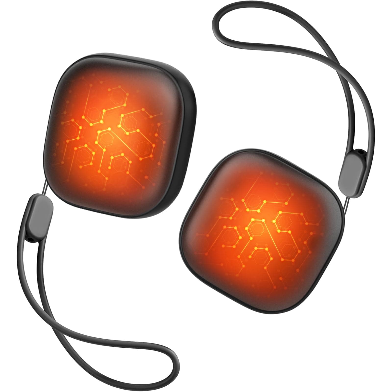 Pocket Size Hand Warmers Rechargeable 2 Pack, AI Smart Chips 3 Levels Heating Ultrathin Electric Handwarmers with 4000mAh, Portable Electric Hand Warmer, Hunting Camping Hiking Men Womens Gifts