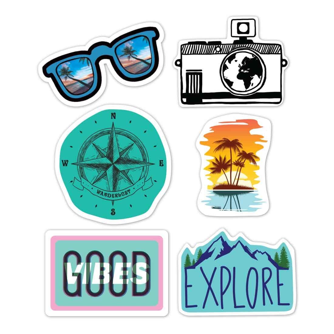 Artangle Vinyl Graffiti Decals Multipurpose Sticker (3 x 3 Inch, Set of 6, Stcomboaa25)