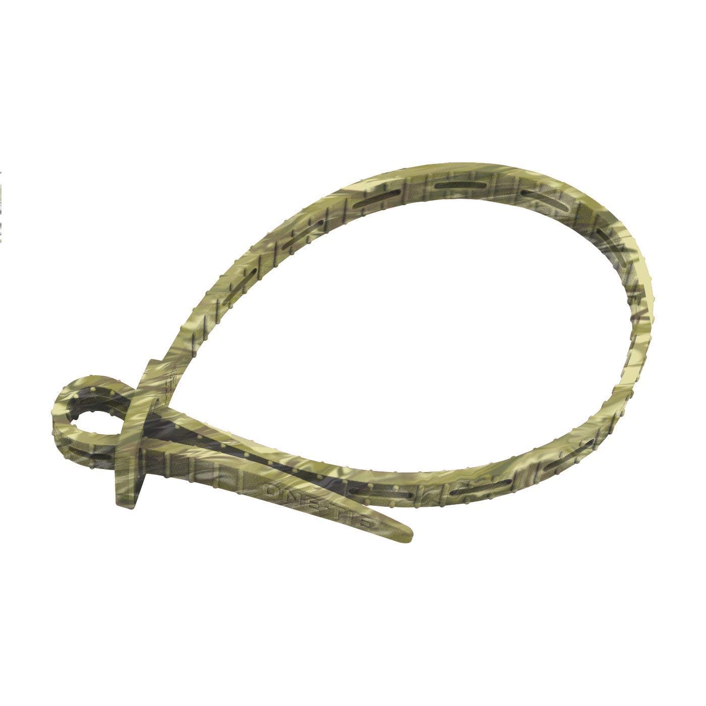 ONE TIE Reusable Tie Strap, Camo, 20 inches, 10 pack