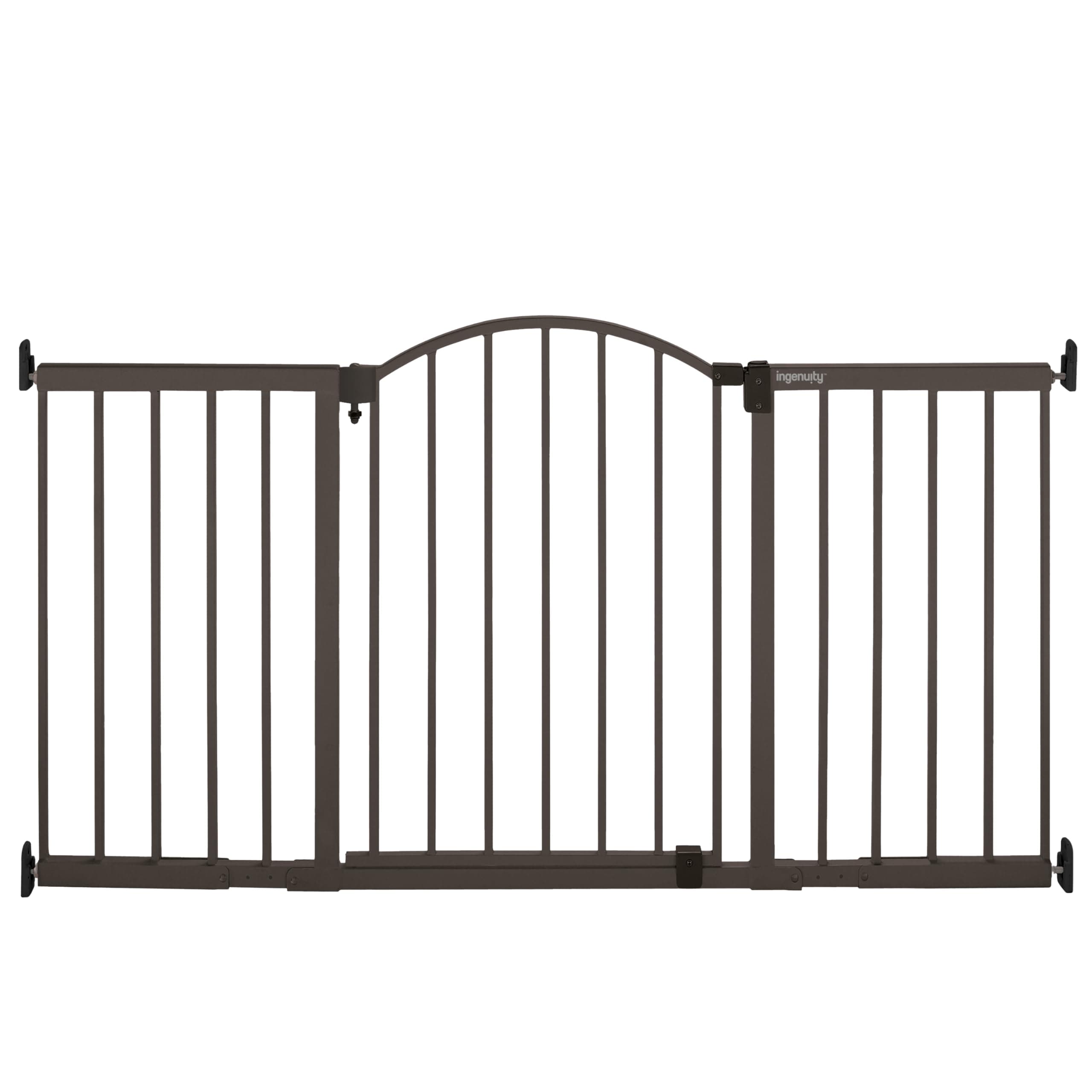 Ingenuity Decorative Extra Wide Baby Gate & Dog Gate, 44"-72" Wide, 36" Tall, Hardware Mounted, Install in Hallways, Bottom of Stairs, or Large Openings - Bronze