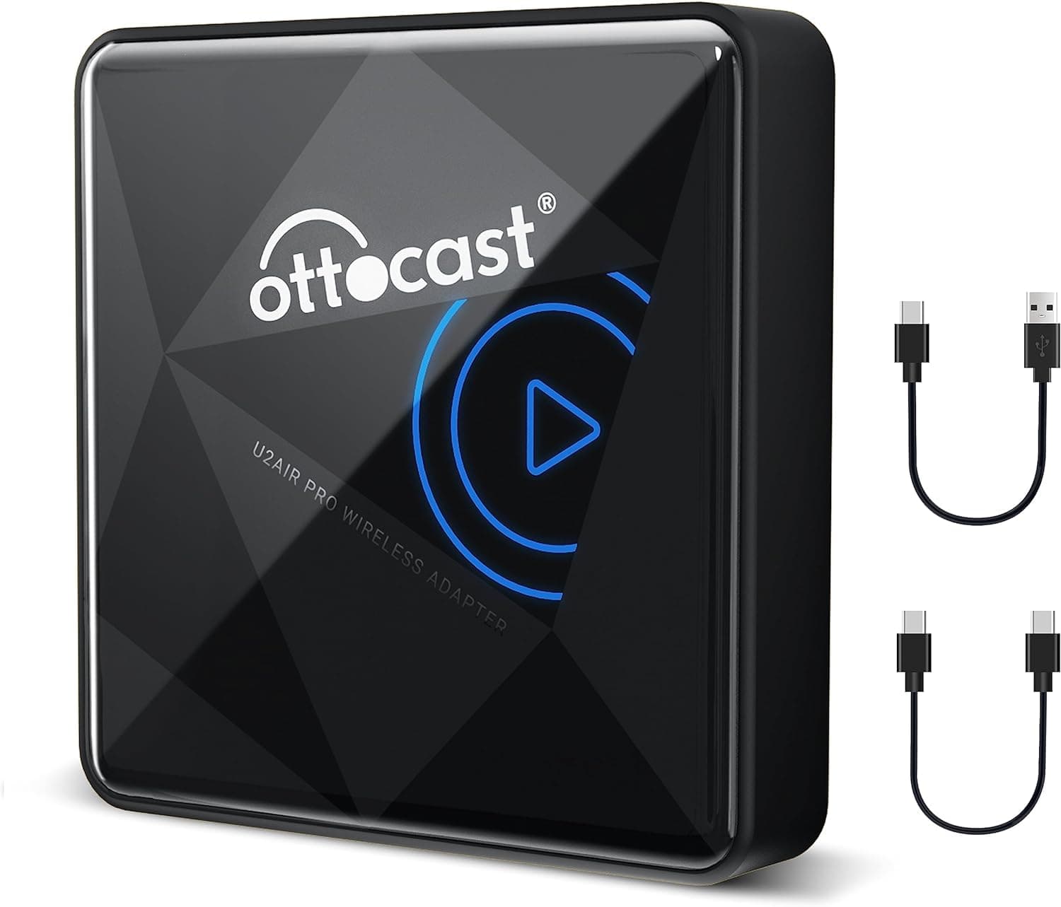 OTTOCAST Wireless Carplay Adapter for iPhone, Wireless Carplay Dongle for iOS Plug Play Automatic Connection Wireless Compatible with Factory Wired Carplay Vehicle