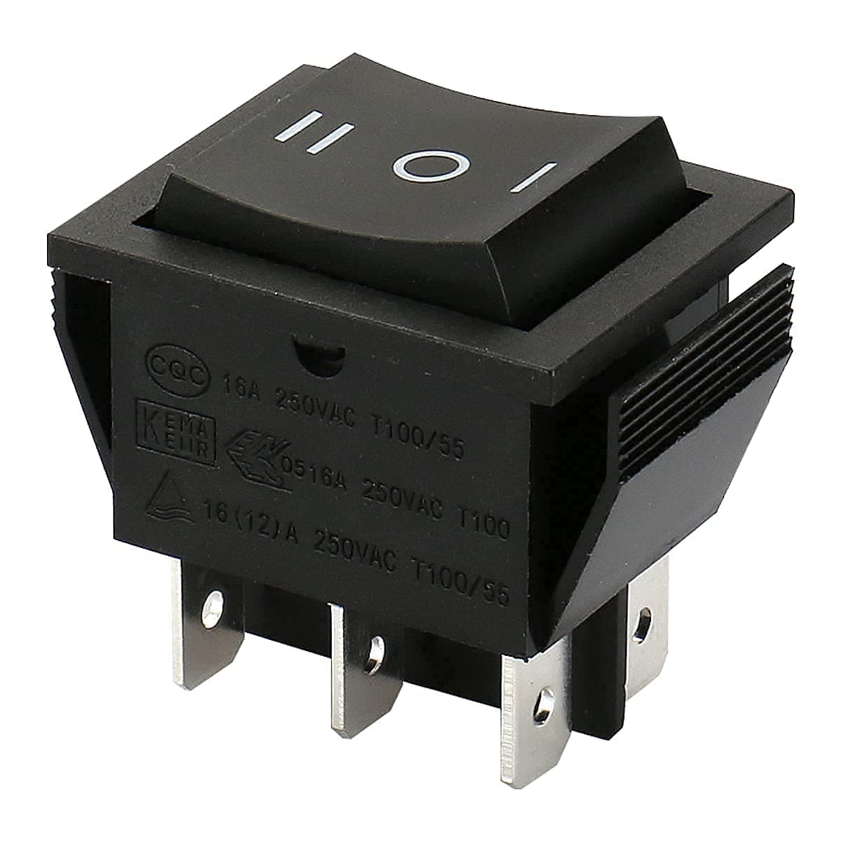 6 Pins 3 Position Black Rocker Type On Off On 15a 250v Ac/20a 125v Ac Car Auto Black Boat Rocker Toggle Switch (1pcs)