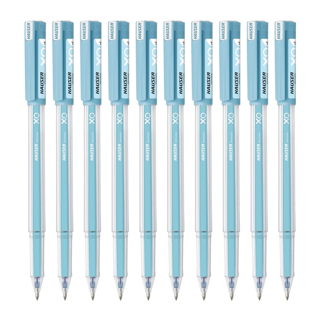 Germany XO Jumbo Gel Pen Box Pack | Water Proof Ink For Smooth Flow System | Comfortable Grip With Smudge Free Writing | Smooth, Sturdy & Refillable Pen | Blue Ink, Pack of 10 Pens