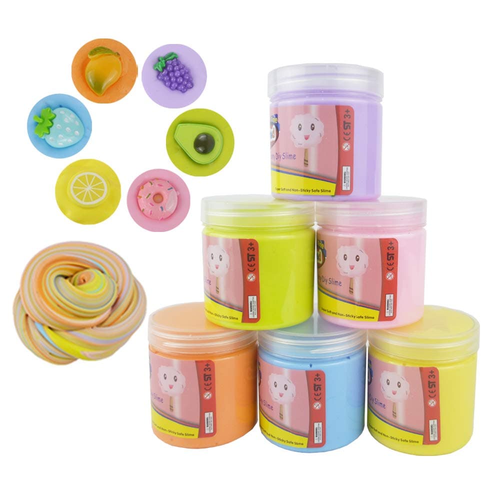 zoneway 6 Pack Butter Slime Kit,Super Soft Toy for Kids and Girls