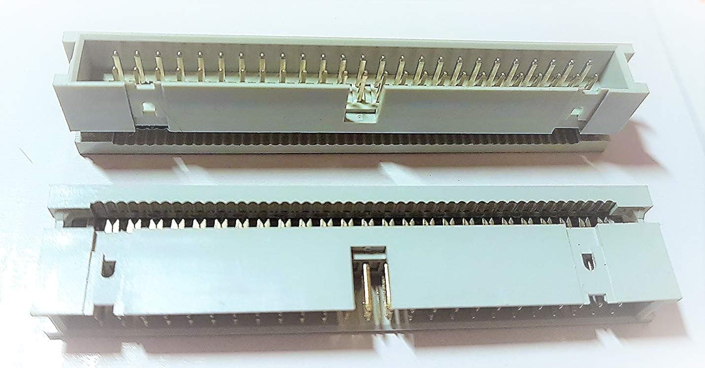 Connectors Pro 10-Pack 2X25 50P Dual Rows 2.54mm Shrouded IDC Male Header, 50 Pins Connector