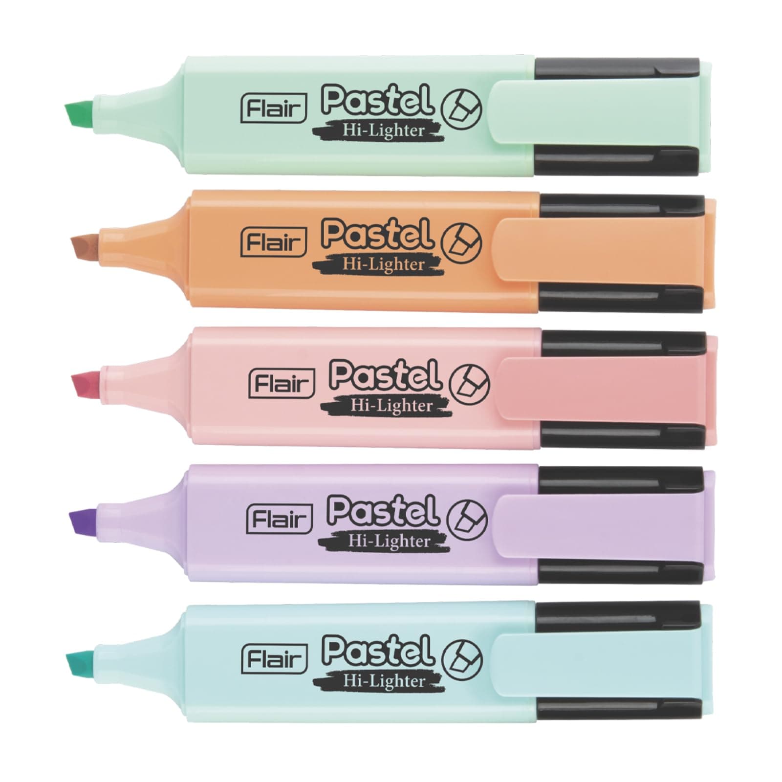 FLAIR pastel highlighter set of 5 (assorted)