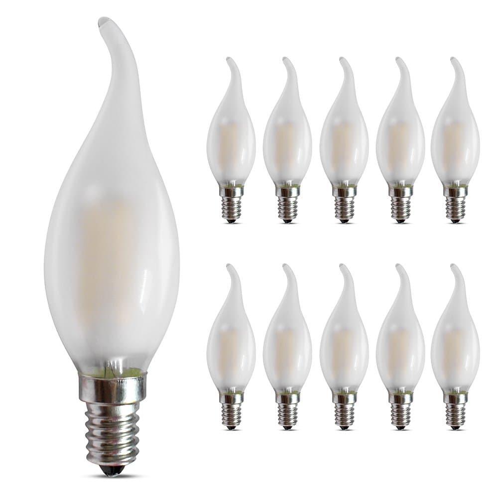 E14 Dimmable LED Candelabra Bulbs 4W, 2700K Warm Soft White 400LM, LED E14 Ed...