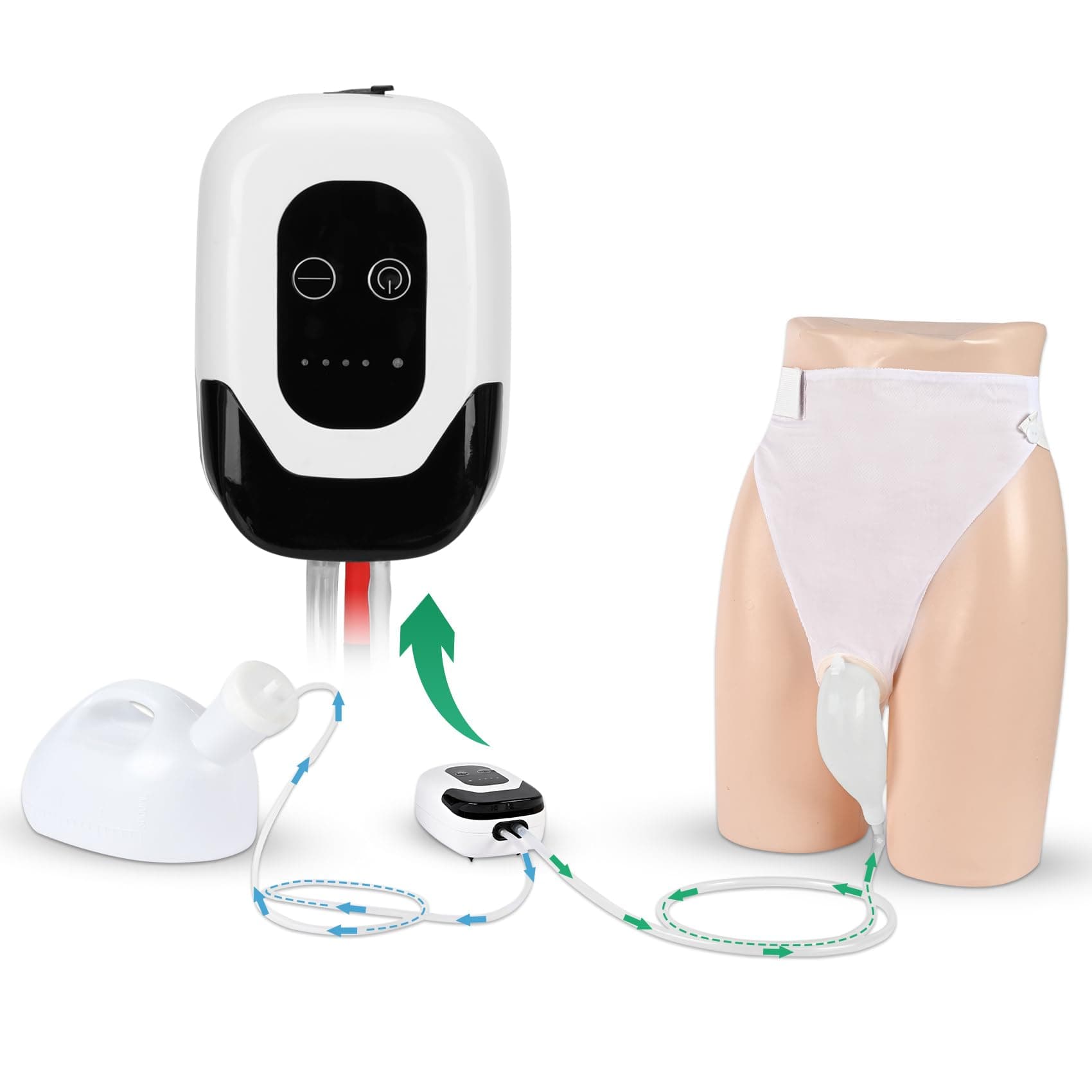 2025 Premium Intelligent Electric Urinal for Seniors - Automatic Start-Stop Dispenser, 2000ML Capacity with 6.5 ft Catheter, Bed Rest Anti-Leakage Design, Easy-to-Clean, Unisex, with Lid Funnel