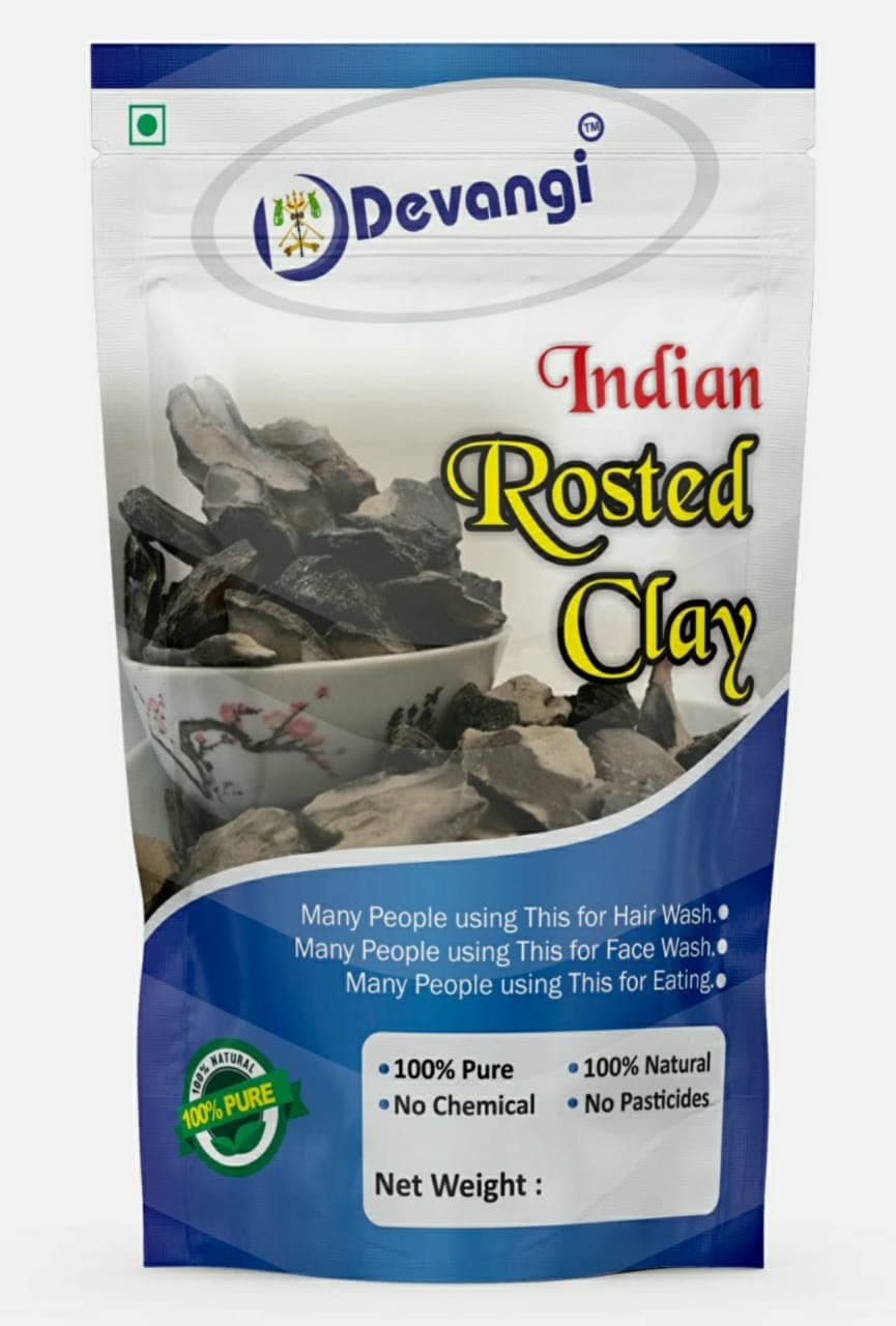 DEVANGI Indian Roasted Clay | Bhutdo | Khadi | Mitti | Butter Soil Manure | Roasted Nakumatt | Nakumatt Clay, 250 Gm, Gray