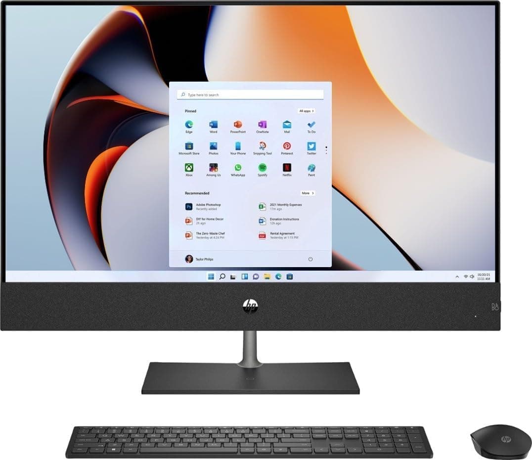 HP Pavilion 27 Touch Desktop 2TB SSD 64GB RAM Win 11 Pro (Intel 14th Gen Core i9-14900K Processor with Turbo Boost to 6.00GHz, 64 GB RAM, 2 TB SSD, 27-inch FullHD Touchscreen) PC Computer All-in-One