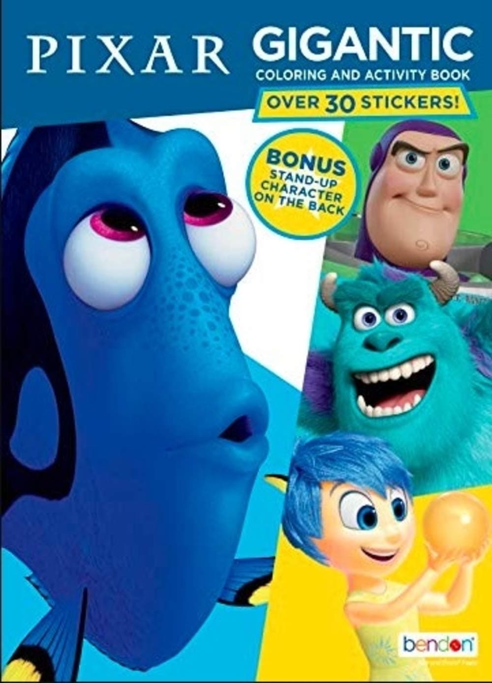 Disney Pixar 192-Page Coloring and Activity Book; Dory Nemo Toy Story Monsters Inc Inside Out Cars; Bendon 49935