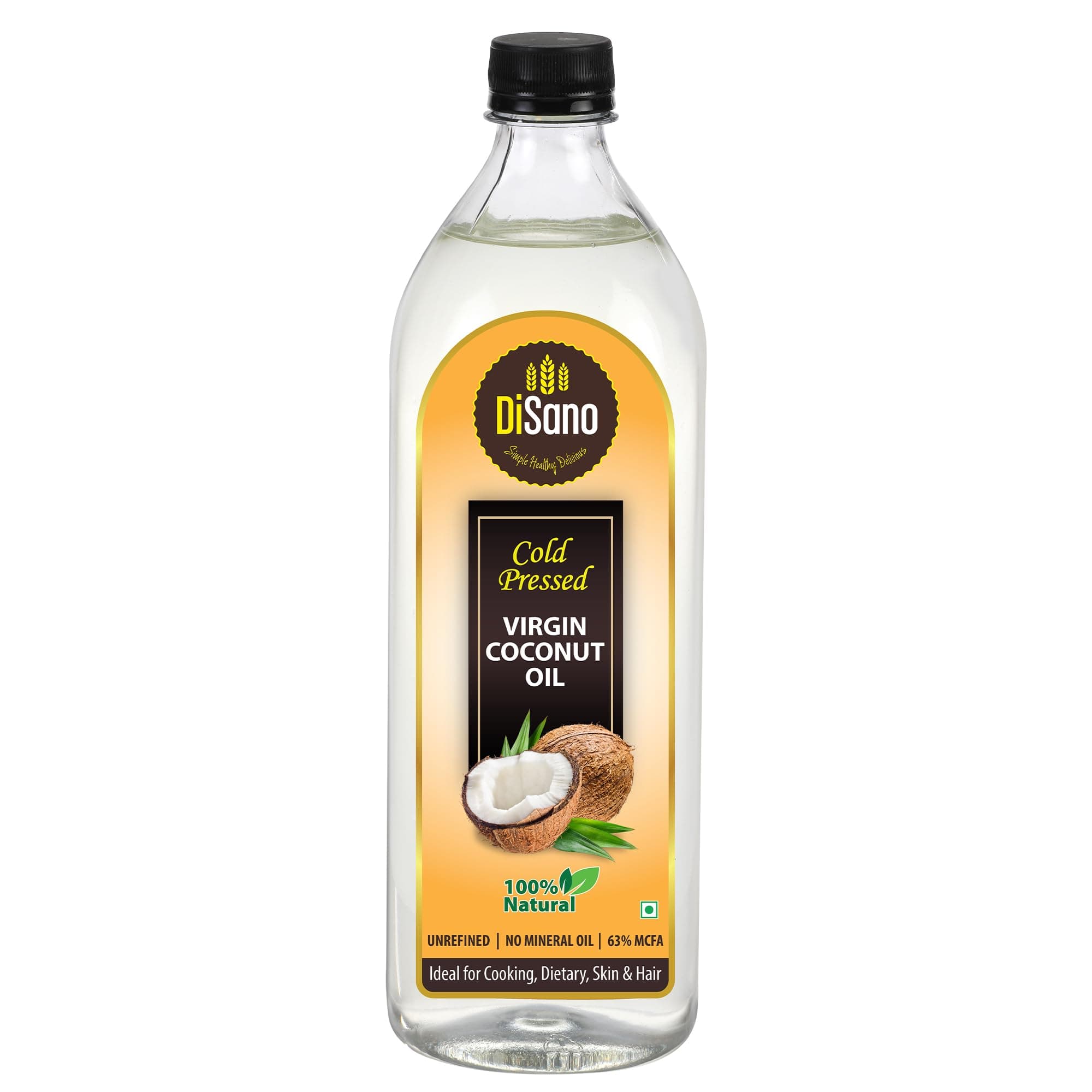 Cold Pressed Virgin Coconut Oil Bottle, 500 ml