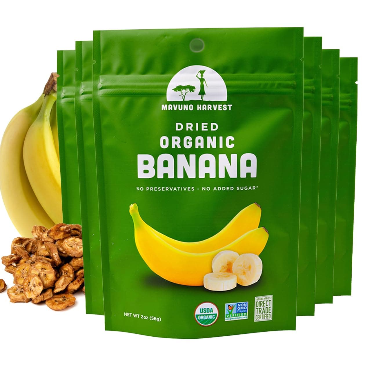 Mavuno Harvest Fruit Dried Banana Org 2 Oz