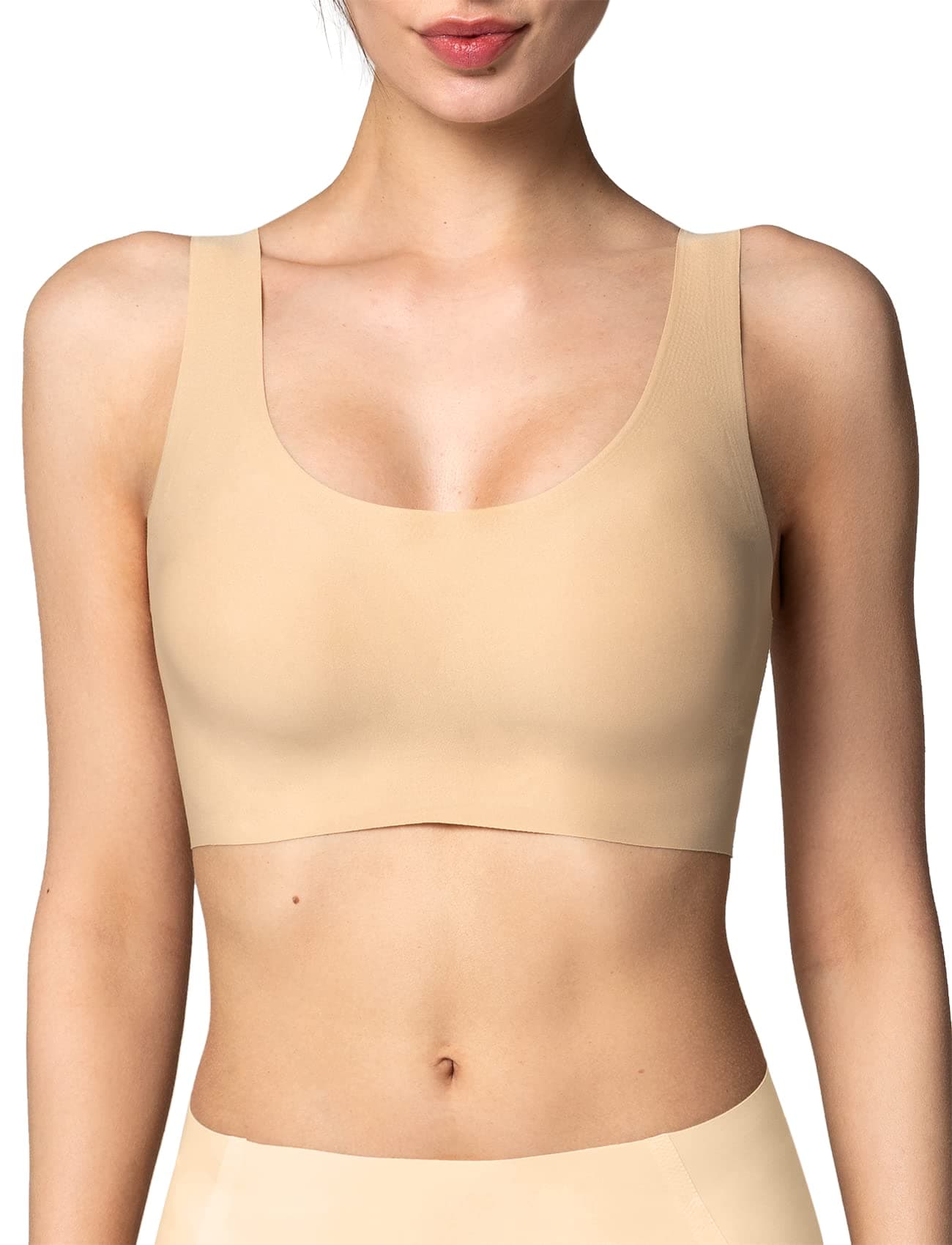 Yvette Women's 67% Polyamide 33% Elastane Padded, With Removable Pads Wire Free Seamless Bra