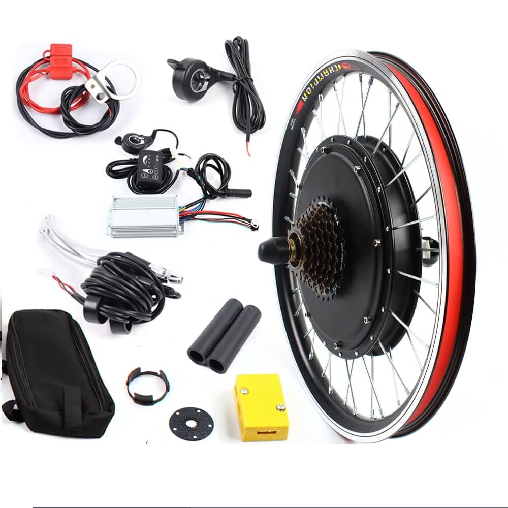 20" Front/Rear Wheel Hub Electric Bike Conversion Kit, 36V 250W/48V 1000W E-Bike Powerful Hub Motor Kit with SW-810LED Display Waterproof Wire Front/Rear Wheel Hub Assembly Motor Kit (US Stock)