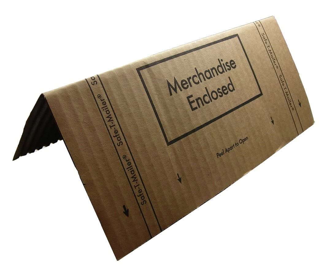 Safe-T-Mailer Corrugated Cardboard Adhesive Coin Mailer - Pack of 10