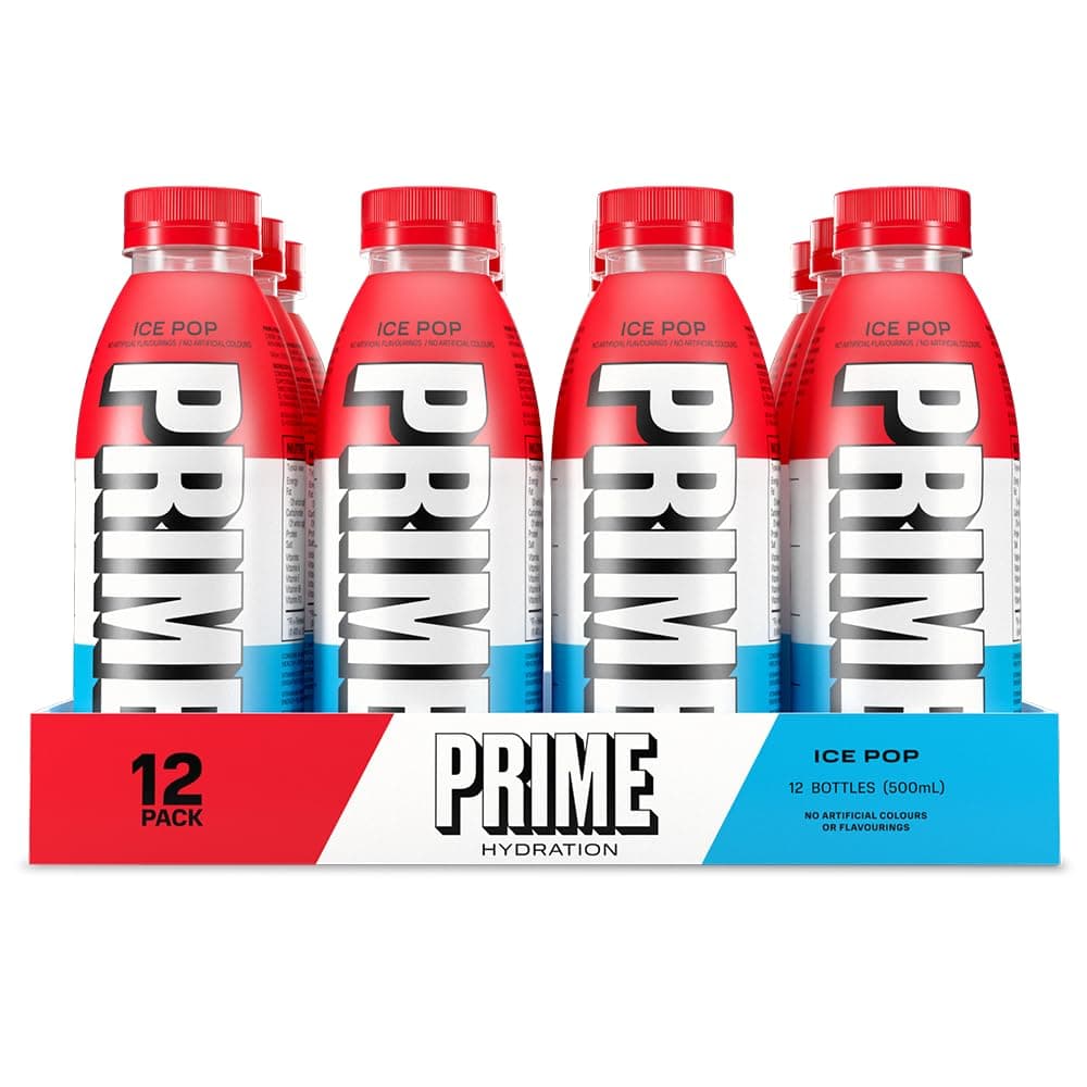 Prime Hydration Drink Ice Pop Flavour 500ml (Pack of 12)