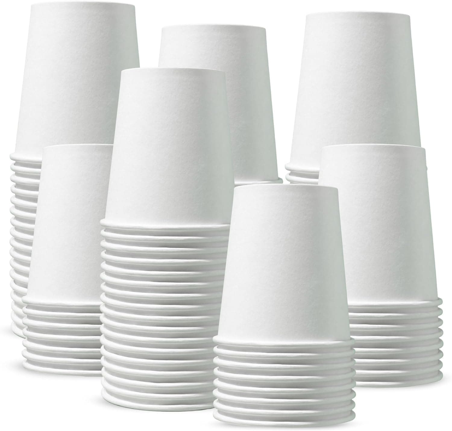 50 Pcs 4 Oz/120 ML White Disposable Paper Cups for Hot & Cold Drinks