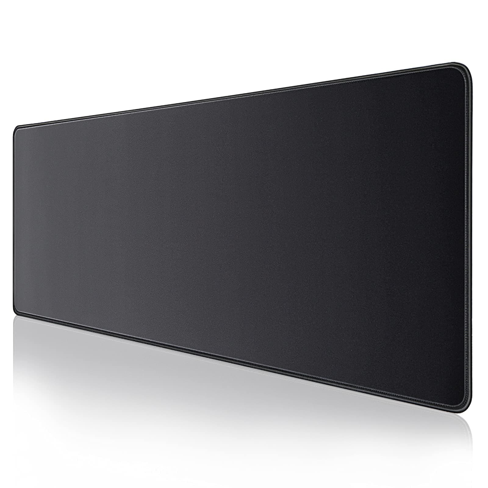 Large Mouse Pad, QOMOLAMA Gaming Mouse Pad, XL Big Computer Keyboard Mat Extended Laptop Desk Pad with Micro-Weave Cloth, Non-Slip Mousepad with Stitched Edges for Working/Gaming (31.5x11.8in)- Black