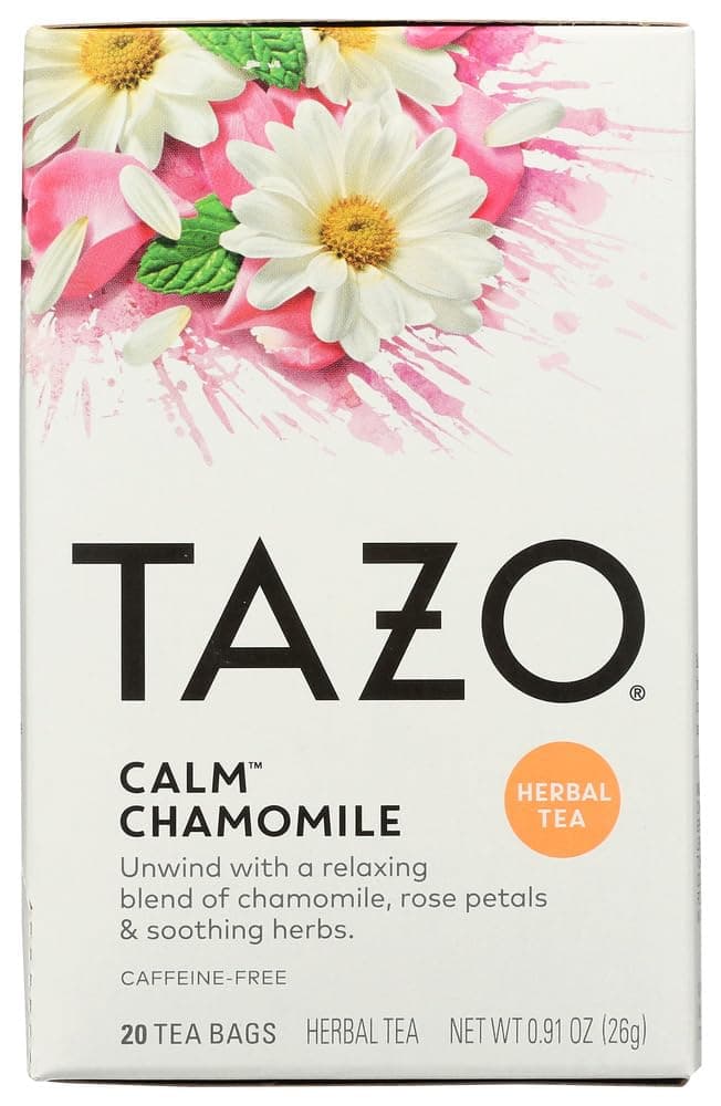 Tazo Calm Herbal Infusion Tea, Caffeine Free, 20-count Tea Bags (Pack of 6)