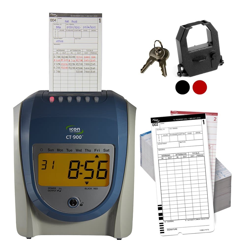 CT-900 Calculating Time Recorder with free lifetime support and operational battery backup