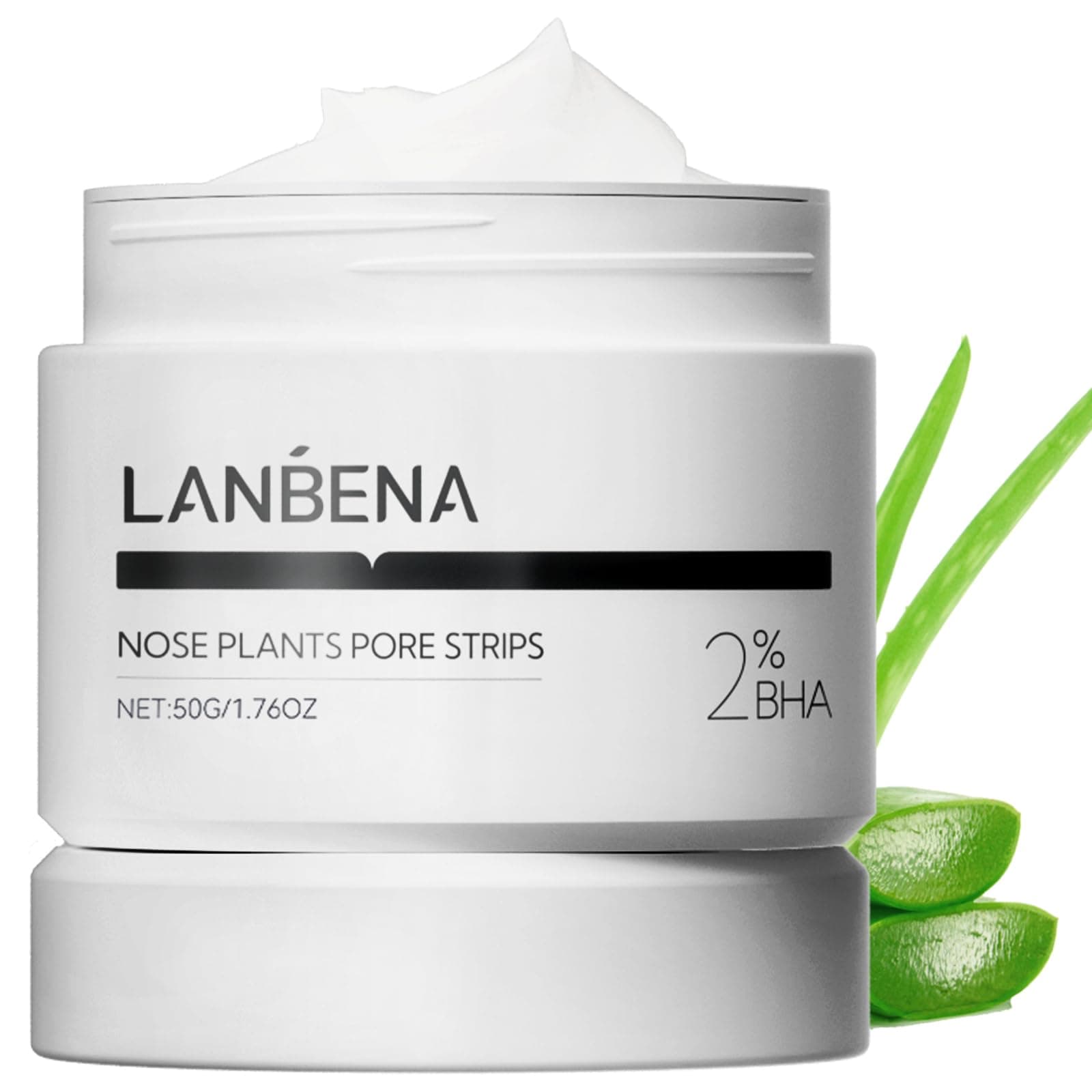 LANBENA Blackhead Strips (50 Gram), 100 Pieces Nose Pore Strips, Note: Cream Goes Dry out/Gunk below 25 Degrees, Place Bottle in Boiling Water to Soften
