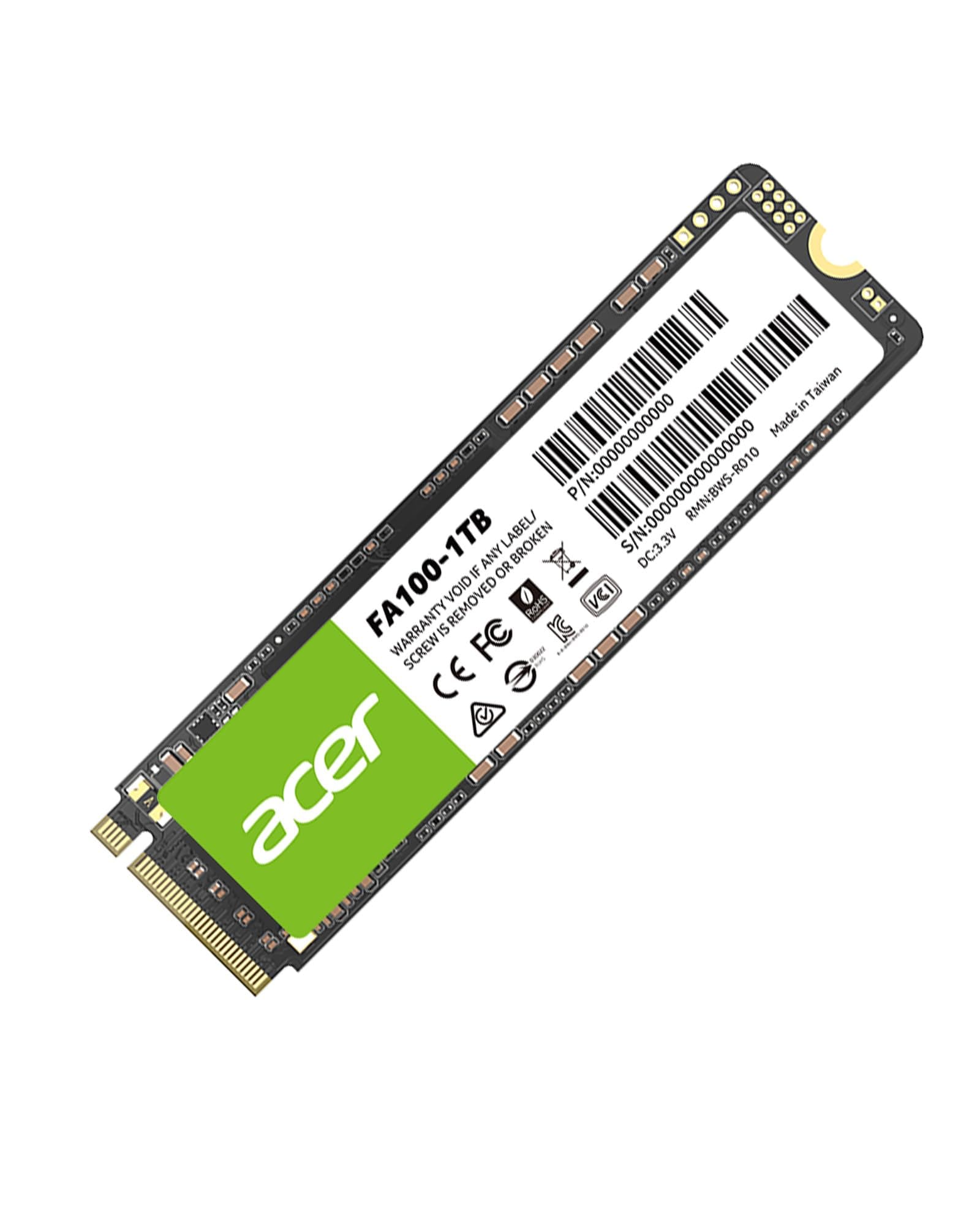 FA100 M.2 SSD 1TB PCIe GEN 3 x 4 NVMe 1.4 Interface Internal Solid State Drives with 3D TLC NAND Technology - BL.9BWWA.120