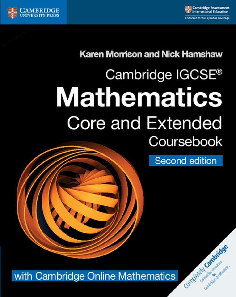 Cambridge IGCSE® Mathematics Coursebook Core and Extended Second Edition with Cambridge Online Mathematics (2 Years) (Cambridge International IGCSE) Paperback – August 23, 2018