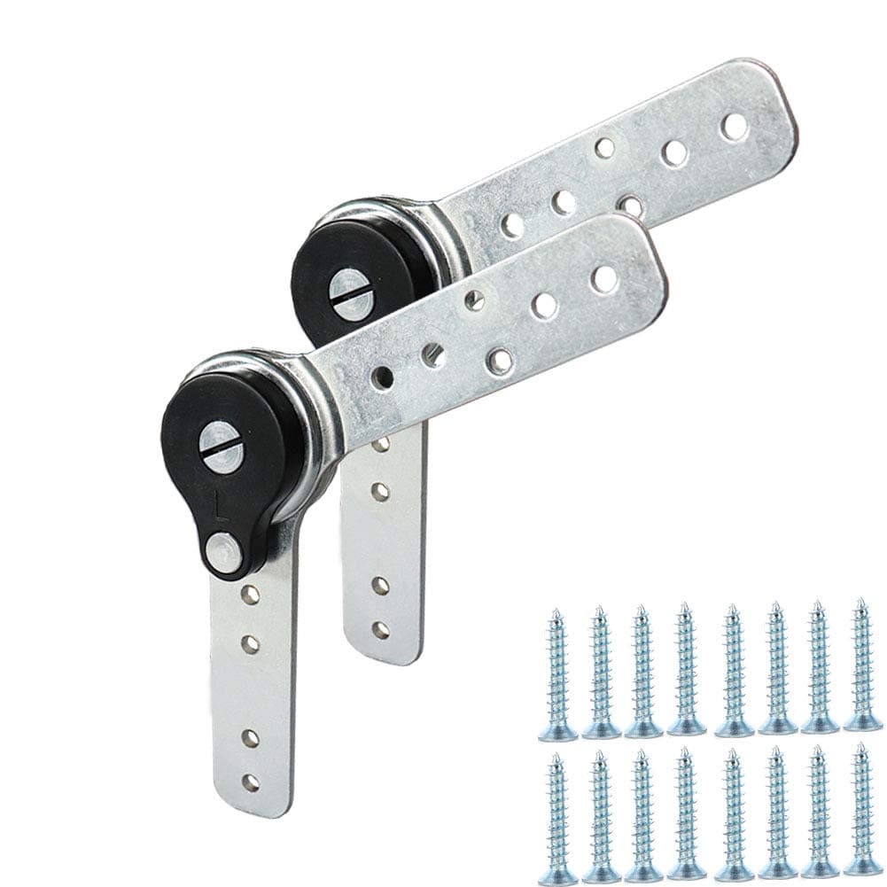 2 Pack of Furniture Adjustable Angle Hinge Automatic Reset Function Hinge Angle Adjustment Machine Heavy Duty Adjuster Sofa/Bed/Cupboard/Recliner Gear Adjustment Hardware 90 to 170 Degree