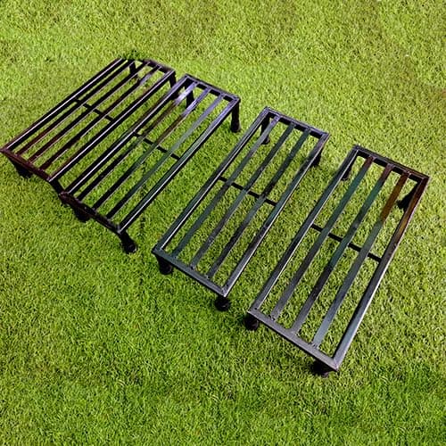 - Heavy Duty 24 inches (Set of 4) Rectangular Metal Plant Stand/Pot Stand Flower plant stands for outdoor balcony Stand- for Indoor & Outdoor Garden Use