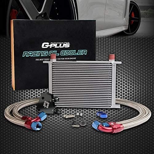 G-PLUS Engine Transmisson Oil Cooler Kit + Oil Cooler Sandwich Plate Replacement 25 Row Aluminum Fit for BILLET LS1 LS2 LS3 LSX VE HSV