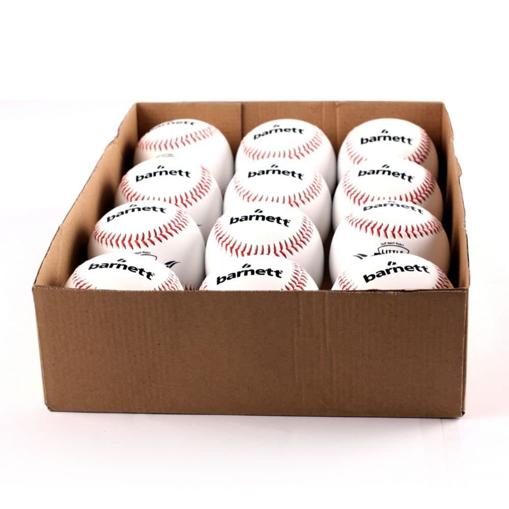 BARNETTLL-1 Competition/Training Baseball Ball, 9 Inches, White, 1 Dozen