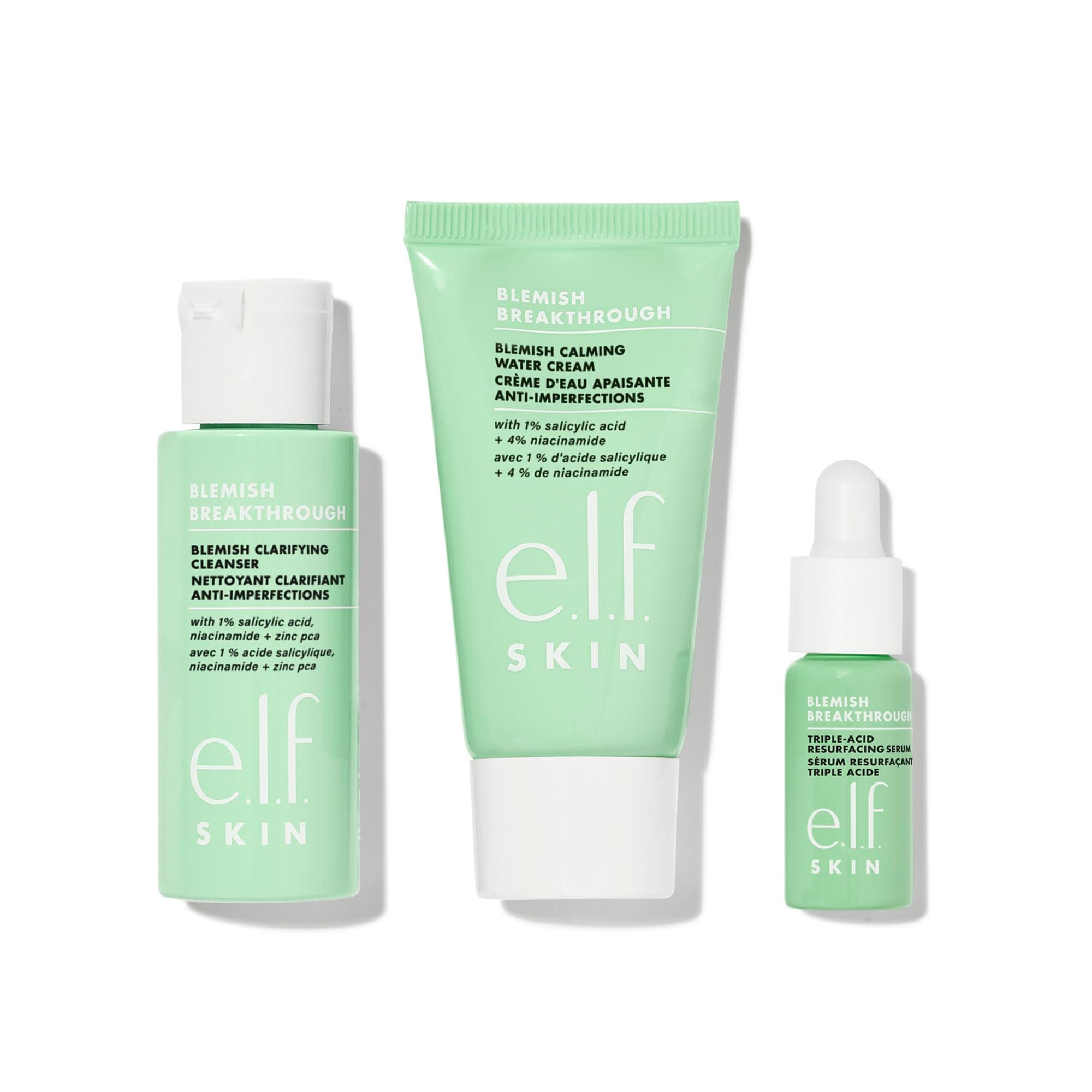 SKIN Blemish Breakthrough Blemish Control Basics Kit, Travel-Size Acne Skincare Routine, Cleanser, Serum & Moisturizer, Vegan & Cruelty-Free