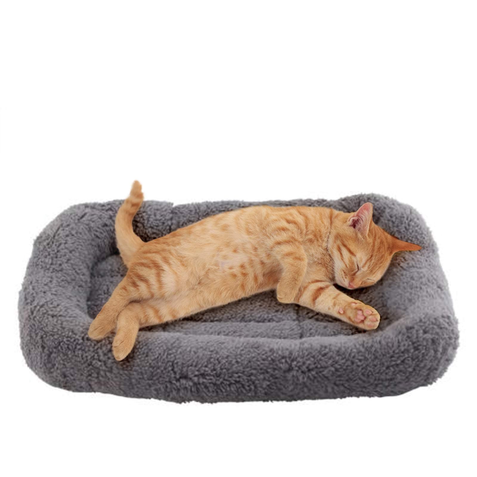 Enjoying Plush Cat Bed Mat 12" x 18" for Small Pets, Cats, Dogs & Rabbits, Wool & Cotton, Anti-Skid Bottom, Indoor Use