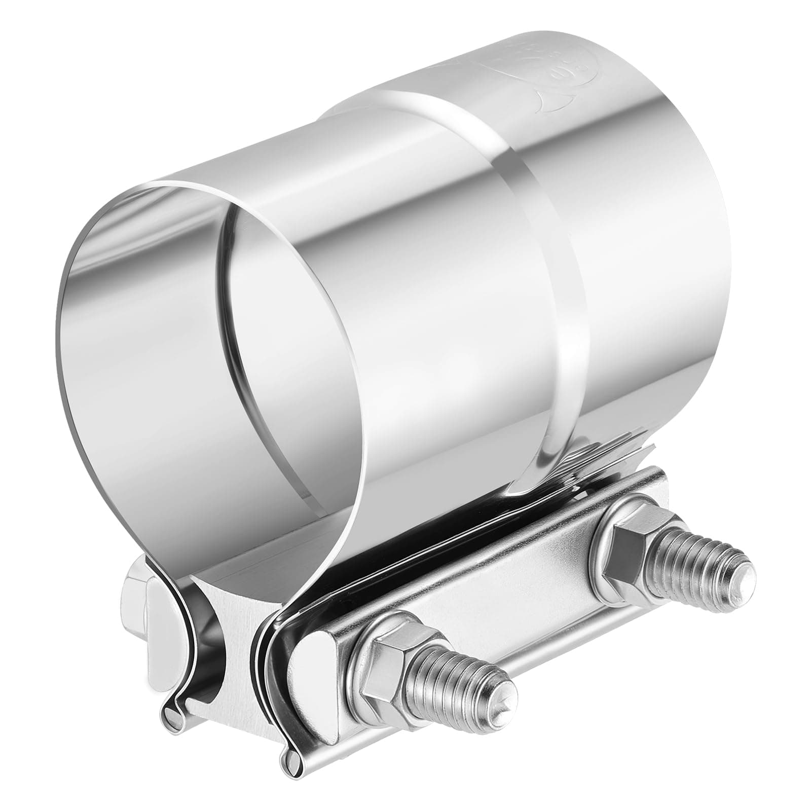 EVIL ENERGY 2.5'' Exhaust Clamp, Lap Joint Band Clamp Stainless Steel for Pipes, Mufflers, Catalytic Converters (1PCS, 2.5 inch)