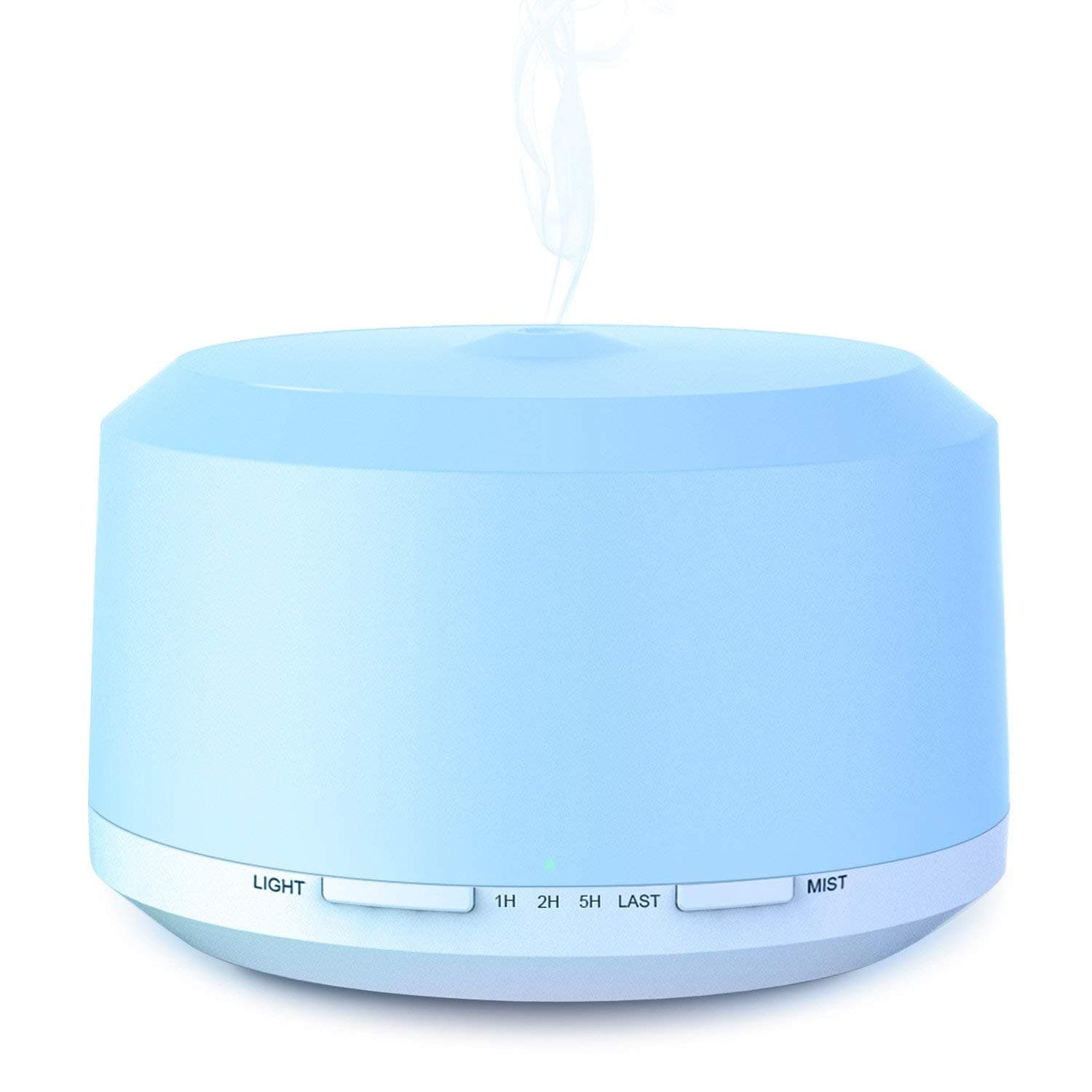 Aromatherapy Diffusers for Essential Oils, 450ml Essential Oil Diffuser for Large Room with Adjustable Mist Mode, 4 Timer Settings, 8 LED Color Changing Lamps,Waterless Auto Shut-Off, LUSCREAL