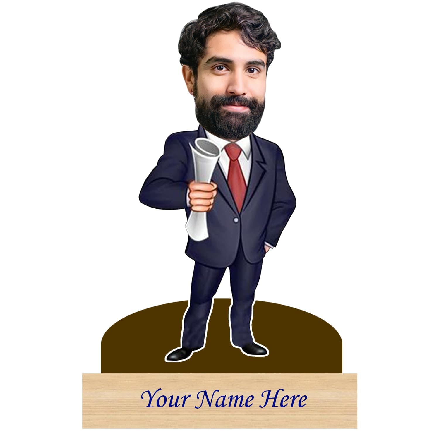 Incredible Gifts Personalized Caricature for Engineer with Custom Name (Table Top)