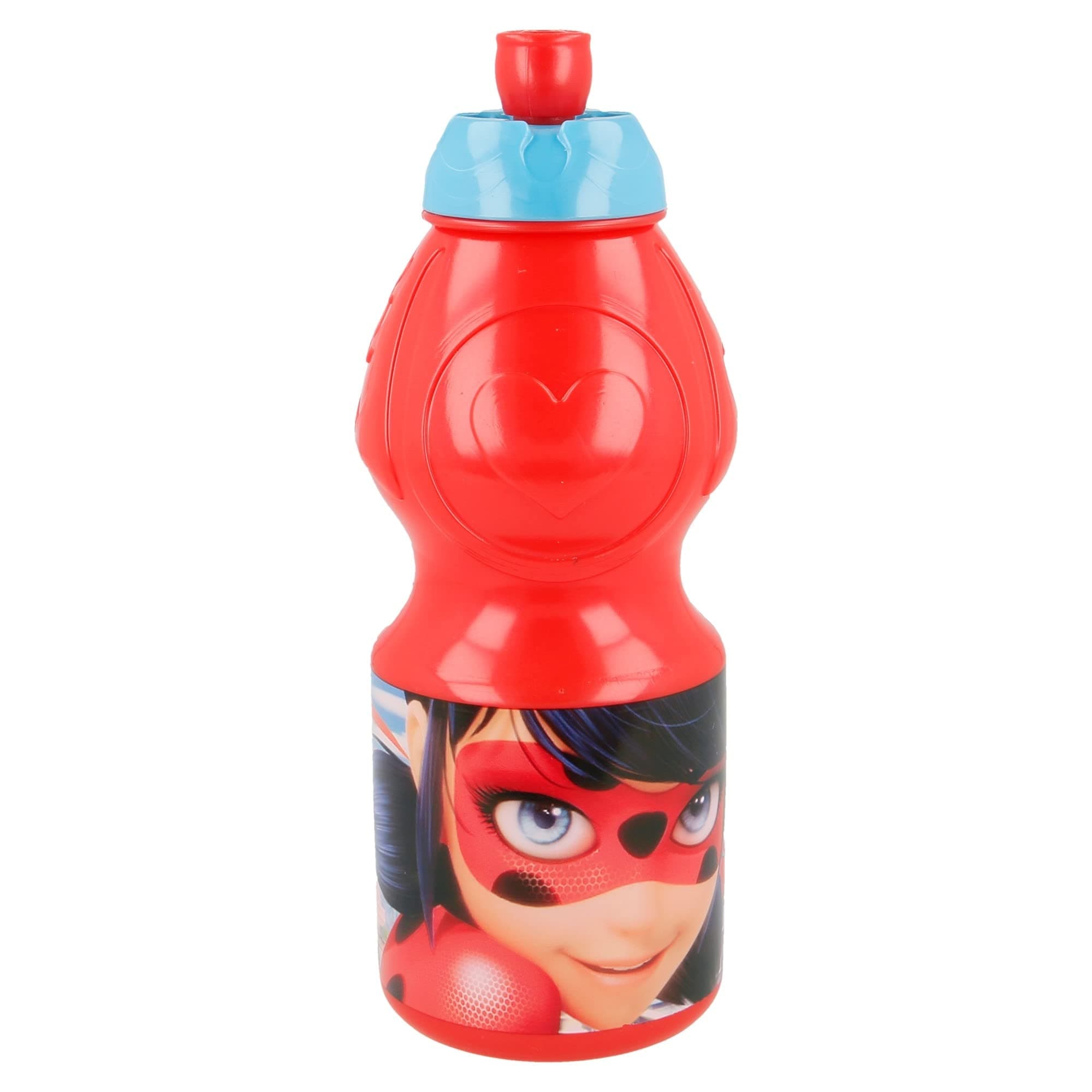 Stor - Lady Bug Miraculous-Lady Bug Sport Plastic Bottle 400 ml (86932), Red, 18 x 6 cm