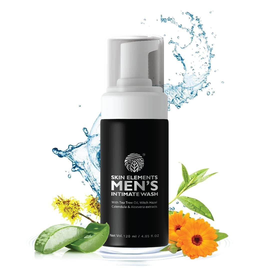 Intimate Wash for Men | pH Balanced Foaming Wash with Tea Tree Oil & Aloe Vera | Soothes, Refreshes & Maintains Hygiene | 4.05 fl. oz. |