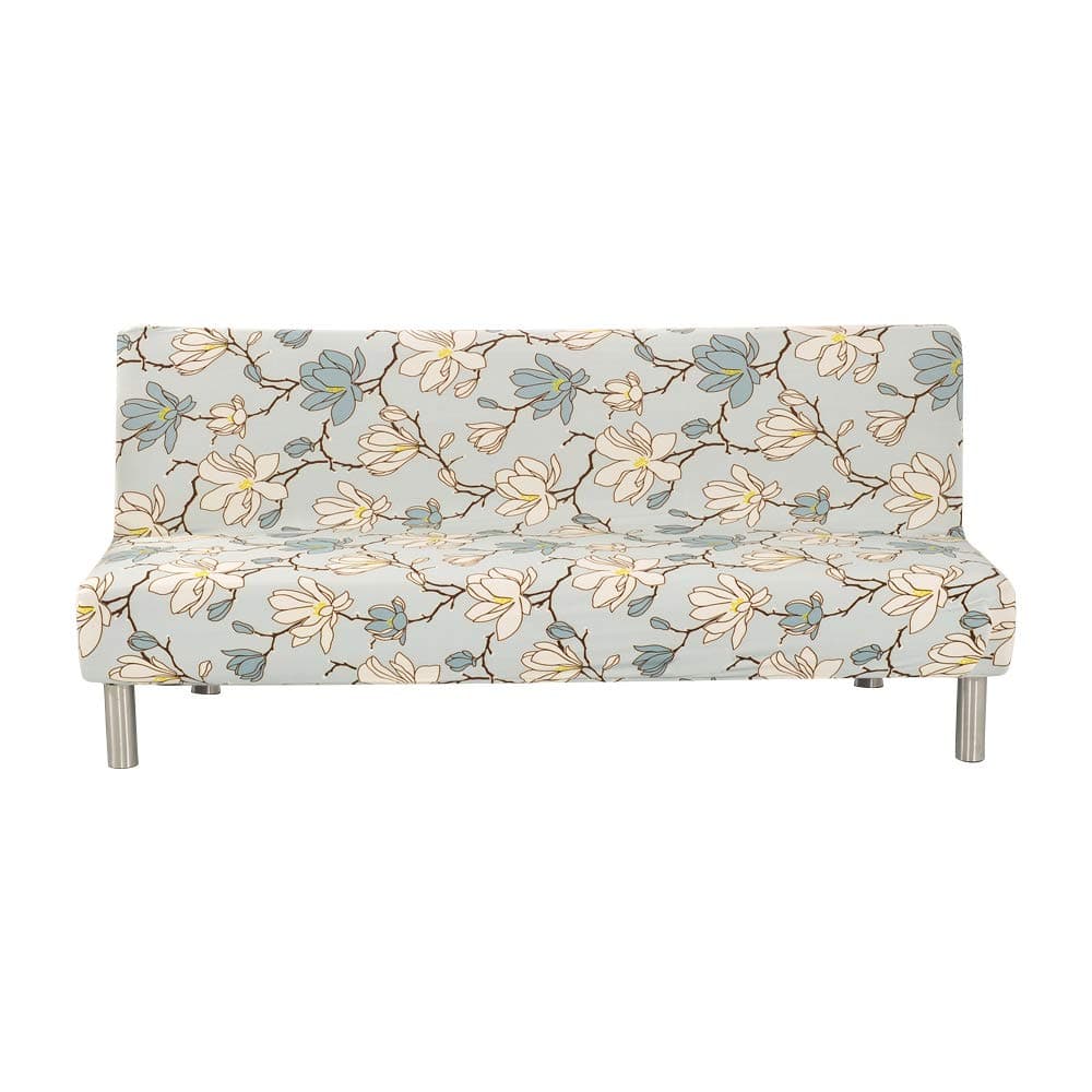 DIFEN Futon Slipcover Sofa Bed Cover Solid Color Full Folding Elastic Armless 80 x 50 inch, Lightweight Stretch Furniture Protector (Pattern-A:80" x 50")