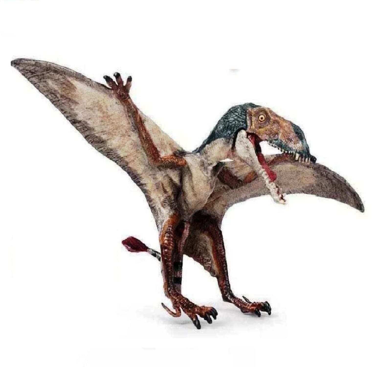 De-Lite™ Action Figures Soft Touch Vinyl Plastic Collectible Model Toys… (Petrosaurus (Flying Fixed Pose) Small Mini Dinosaur, 7cm)