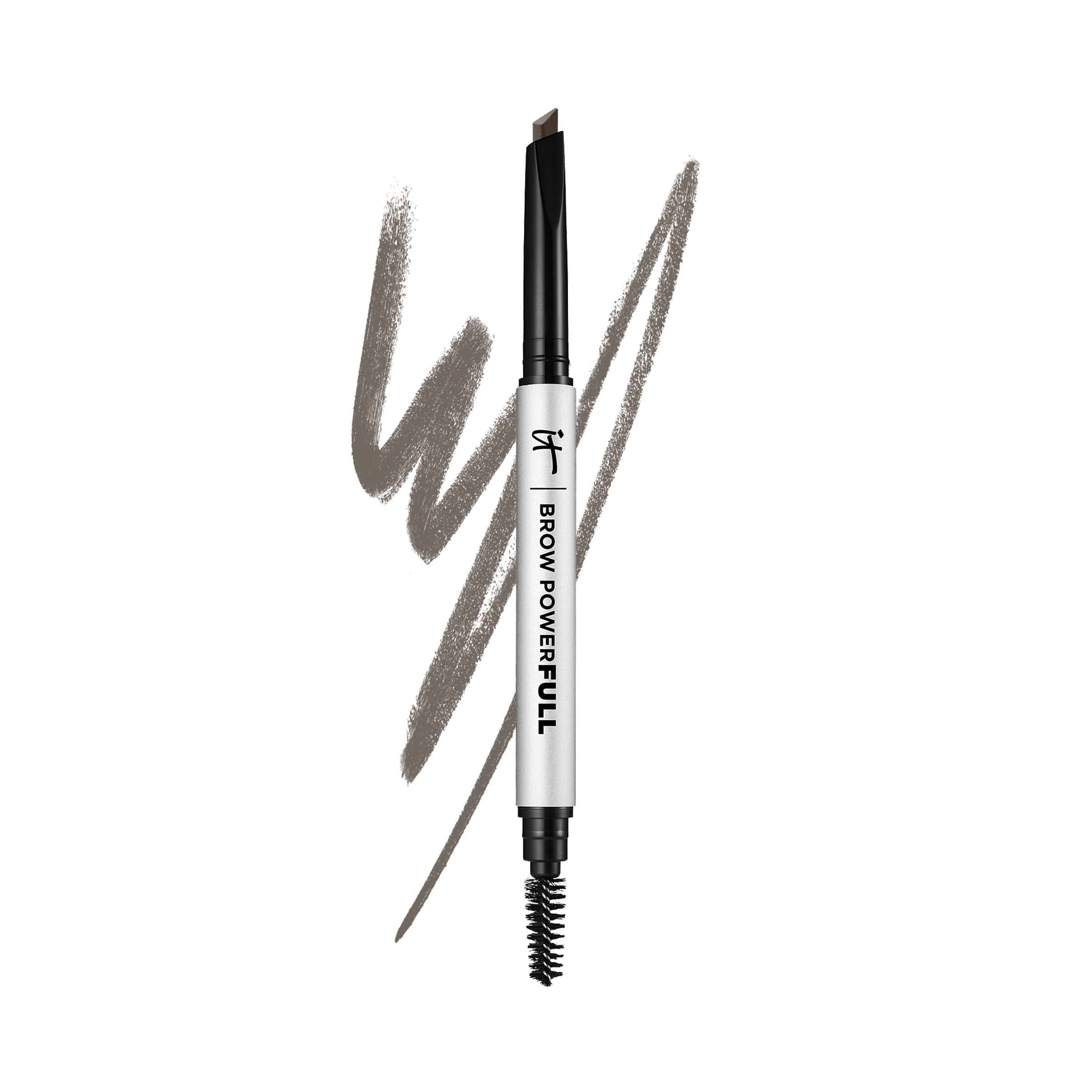 IT Cosmetics Brow Power Eyebrow Pencil - Universal Shades, Long-Lasting, Budge-Proof, Easy to Apply, Mimics Real Hair, Nourishing Biotin, Pressure Responsive Application, Built-in Spoolie Brush