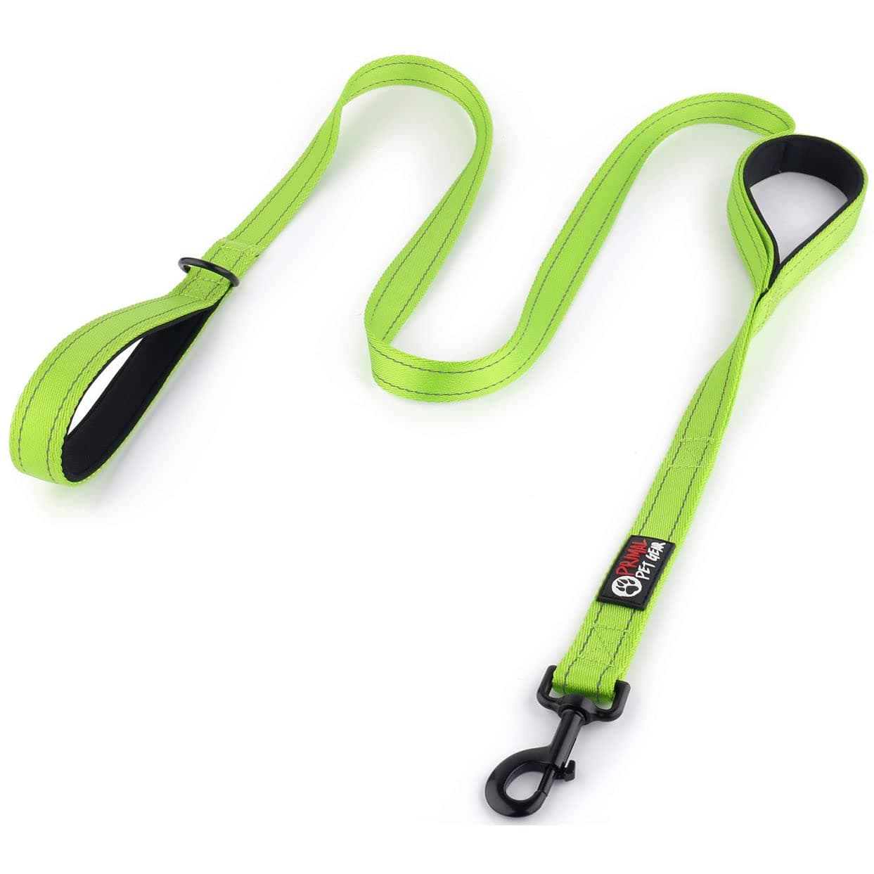 Primal Pet Gear Dog Leash 6ft Long,Traffic Padded Two Handle,Heavy Duty,Reflective Double Handles Lead for Control Safety Training,Leashes for Large Dogs or Medium Dogs,Dual Handles Leads(Green)