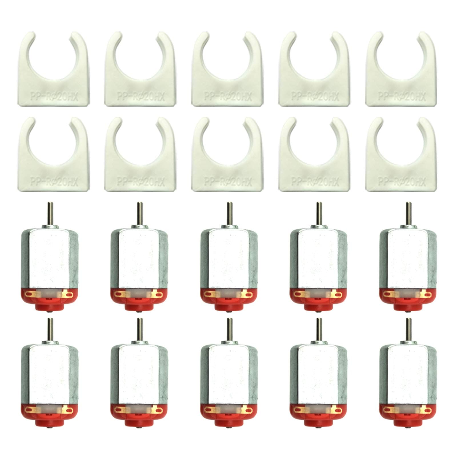 10pcs Micro 130 DC Motor Strong Magnetic Brushed Electric DC 3V -12V 25000 RPM Cars Toys Electric Motor, High Speed Torque DIY Remote Control Toy Car Hobby Motor, Metal Car Engine Motor Kit for Toys