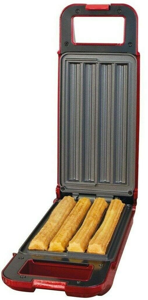 Netagon Electric 700W Spanish Doughnut Waffle Churros Maker Machine - Red & Black
